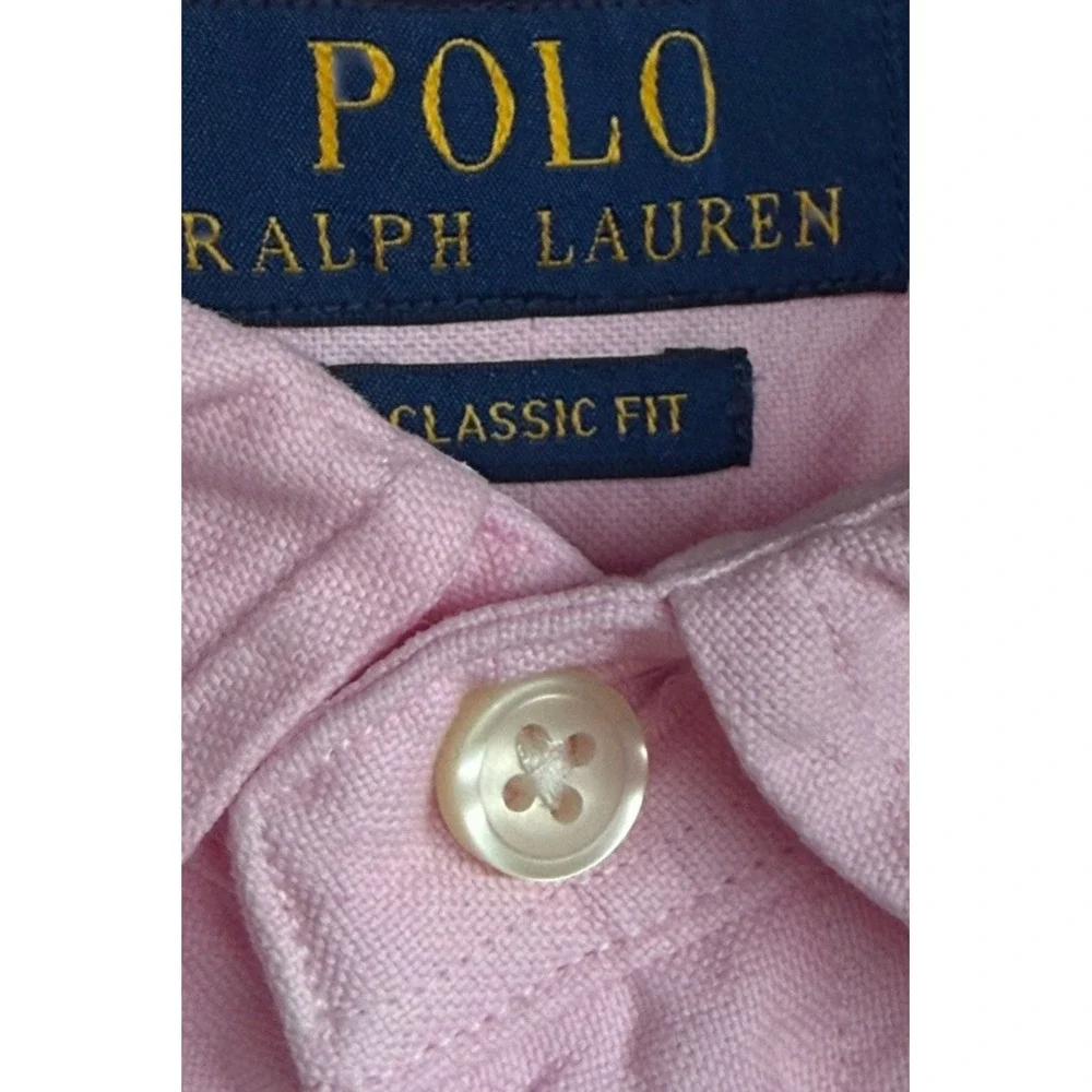 Men's Polo Ralph Lauren Classic Oxford Shirt XL Pink Poplin Preppy Long Sleeve